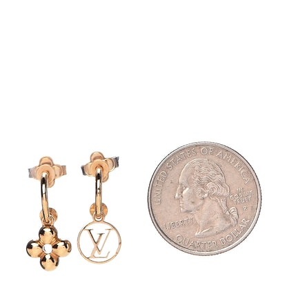 Louis Vuitton Brass Blooming Earrings Gold 2 of 5