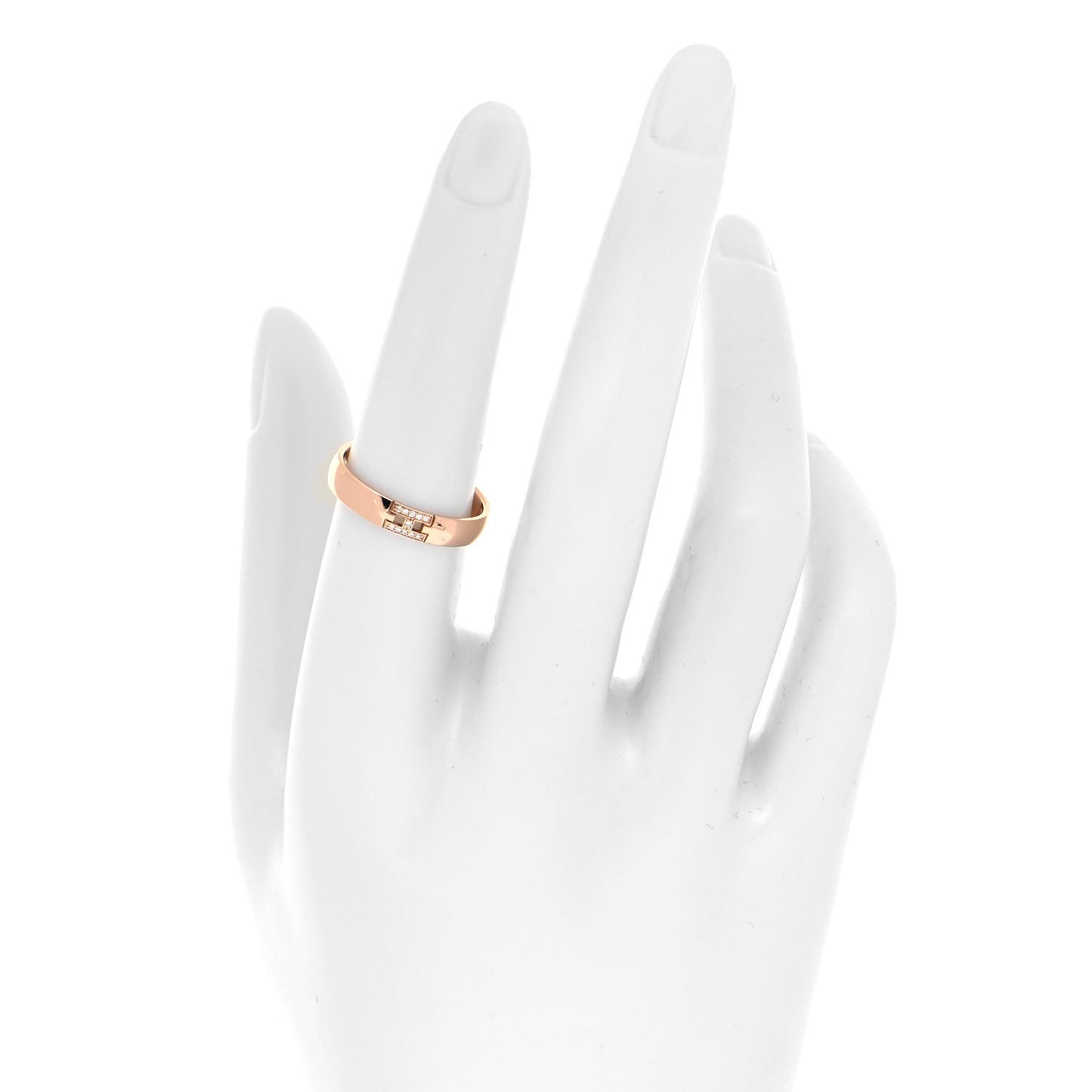 18K Rose Gold Diamond Ever Herakles Wedding Band Ring 54 6.75