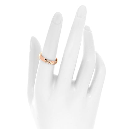 Hermes 18K Rose Gold Diamond Ever Herakles Wedding Band Ring 54 6.75 2 of 4