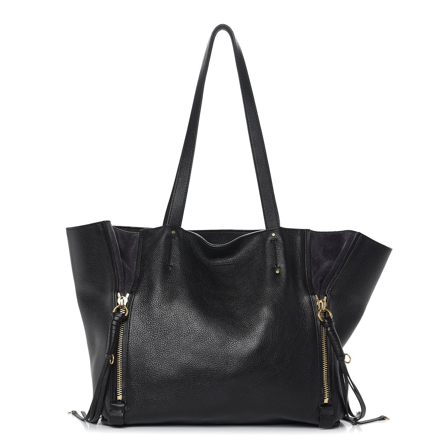 Chloe Smooth Calfskin Medium Milo Shopping Tote Black 1 of 12
