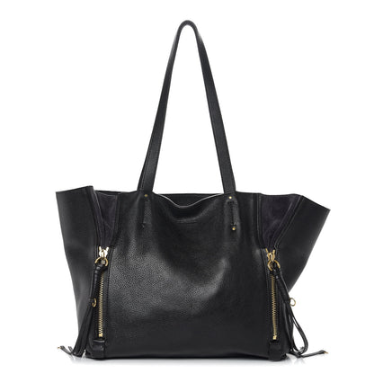 Chloe Smooth Calfskin Medium Milo Shopping Tote Black 1 of 12