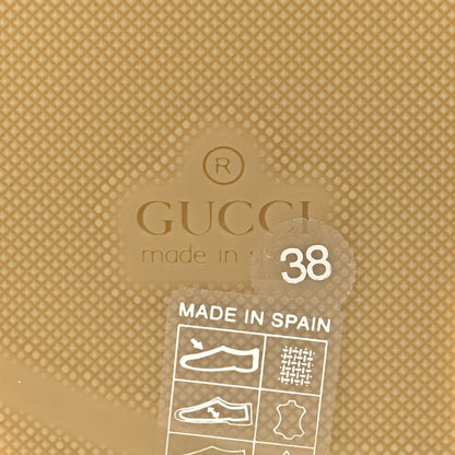 Gucci Canvas Grossgrain Embroidered Judit Ankle Wrap Platform 35/120mm Espadrille Wedges 38 White Shell 6 of 7
