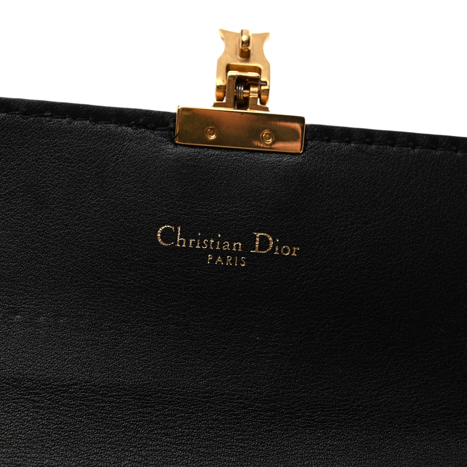 Christian Dior Calfskin Dioraddict Wristlet Clutch Black 1883638