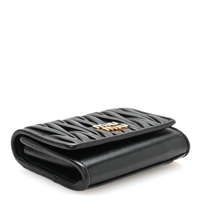 Miu Miu Nappa Matelasse Flap Card Holder Black 4 of 7