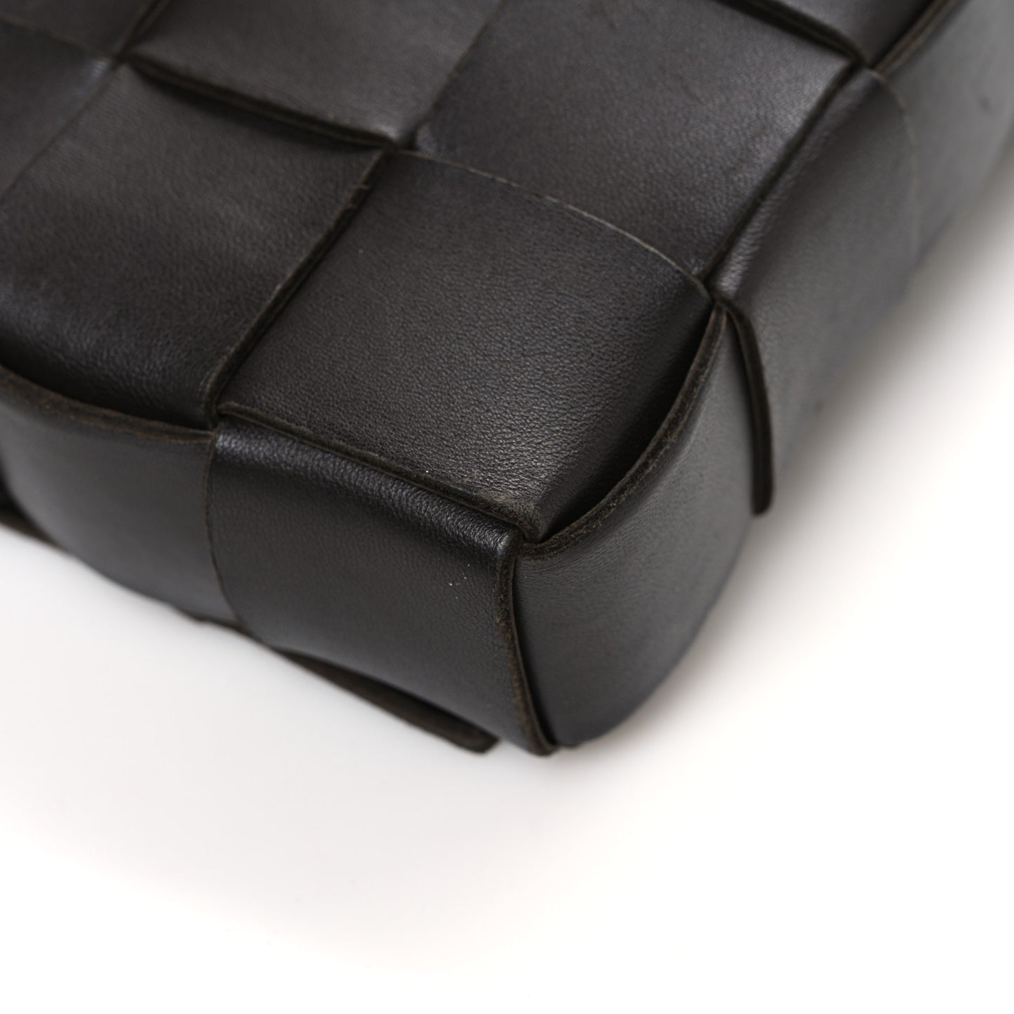 Lambskin Maxi Intrecciato Cassette Crossbody Bag Fondant