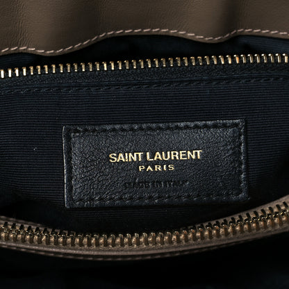 Saint Laurent Calfskin Y Quilted Monogram Medium Loulou Chain Satchel Dark Latte 7 of 11
