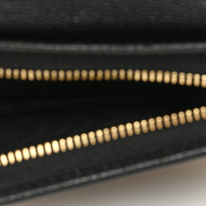 Gucci Grainy Calfskin Zumi Chain Card Case Wallet Black 5 of 8