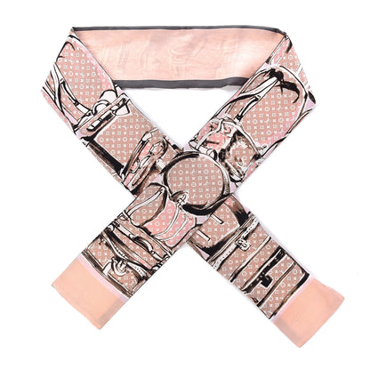 Louis Vuitton Silk Monogram Trunks Bandeau Rose Poudre 1 of 3