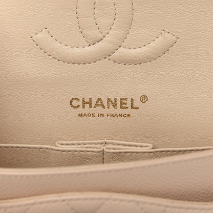 Chanel Caviar Quilted Medium Double Flap Beige 8 of 9