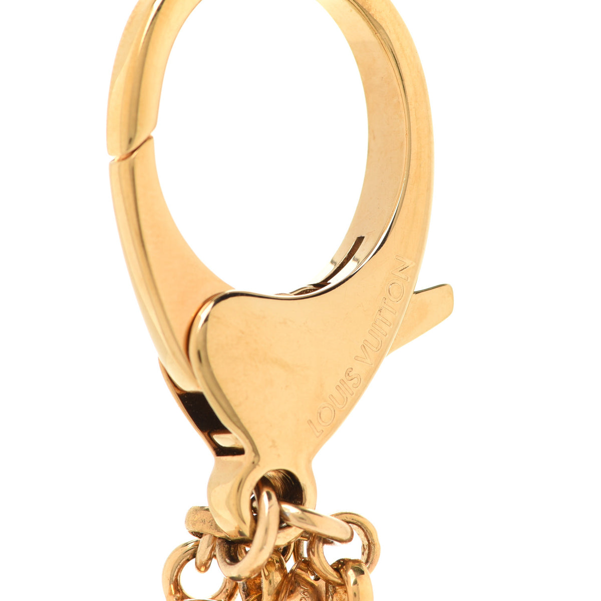 Fleur De Monogram Bag Charm Dore