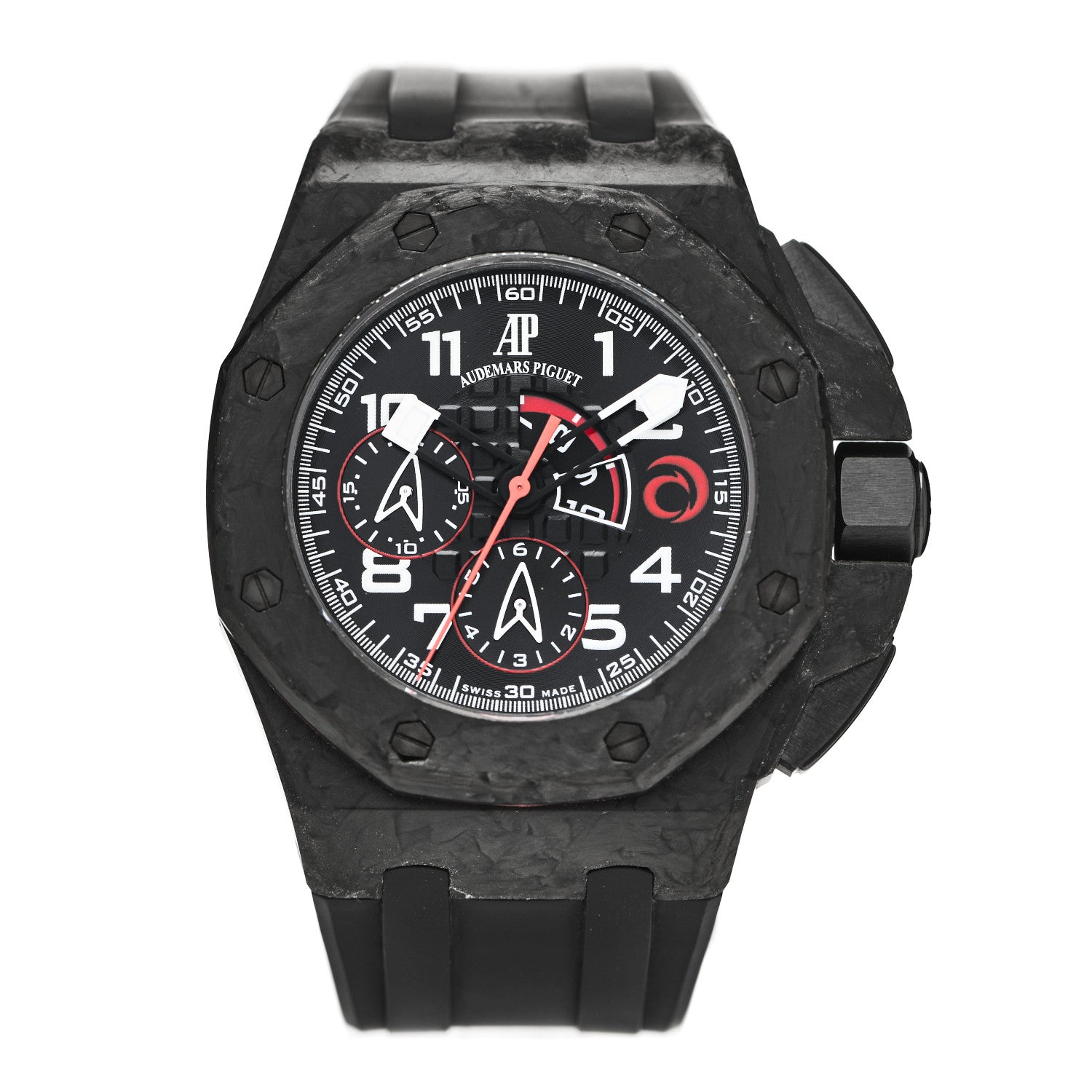 Audemars Piguet Carbon Fiber Rubber 44mm Royal Oak Offshore Chronograph Limited Edition "Alinghi Team" Automatic Watch Black 26062FS.OO.A002CA.01 1 of 5
