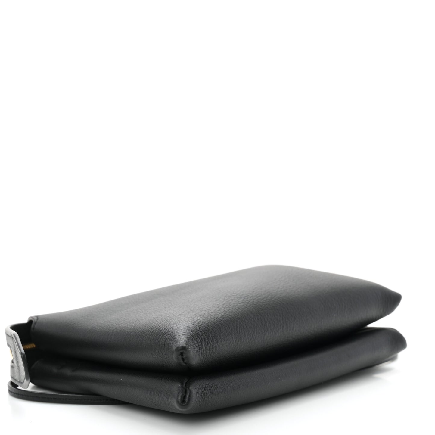 Matte Grained Calfskin Mini Nu Twin Bag Black