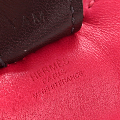 Hermes Milo Lambskin Grigri Rodeo Horse Bag Charm PM Rose Sakura Framboise Rouge Sellier 6 of 10