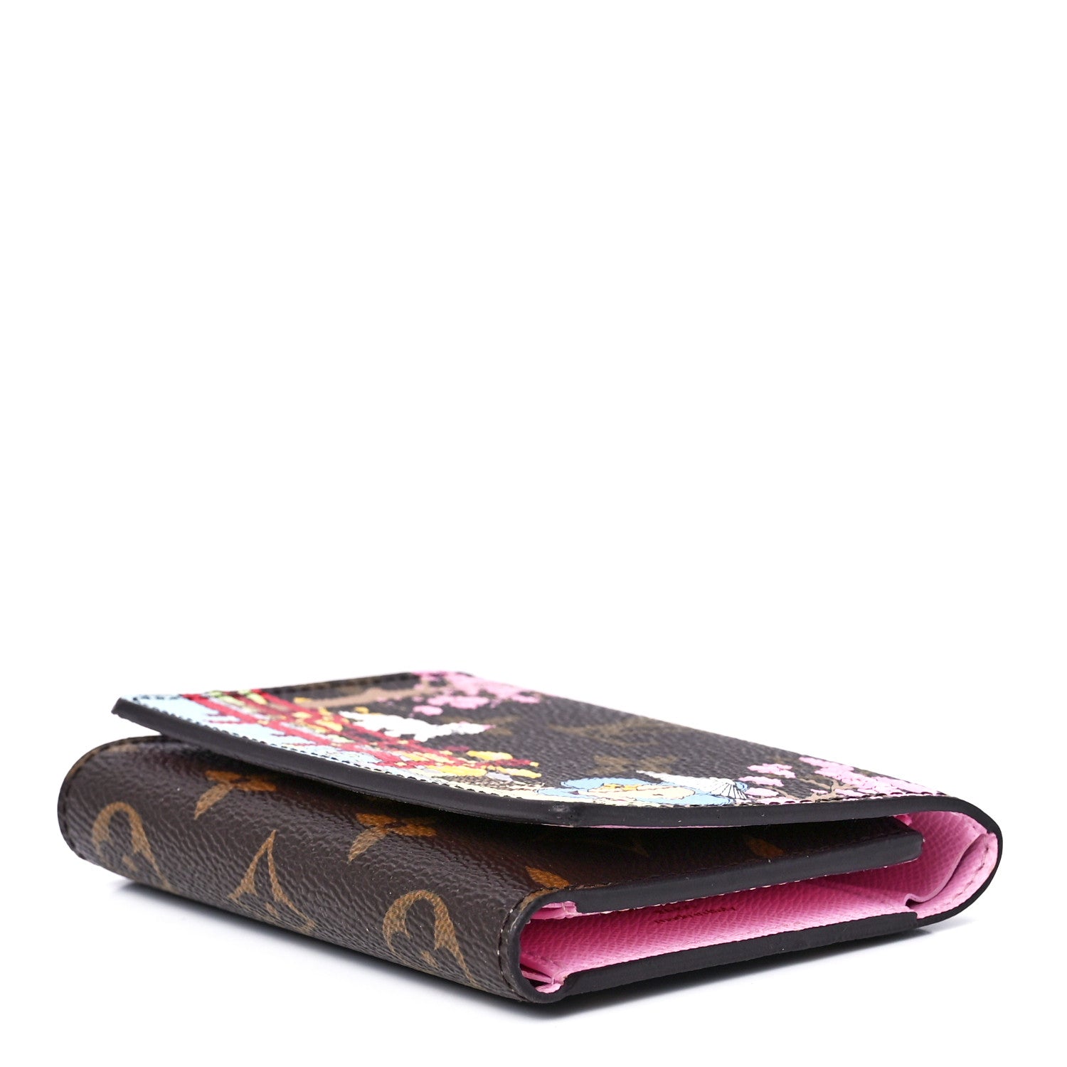 Louis Vuitton Monogram 2021 Christmas Animation Japanese Garden Victorine Wallet Wisteria Pink 10 of 12