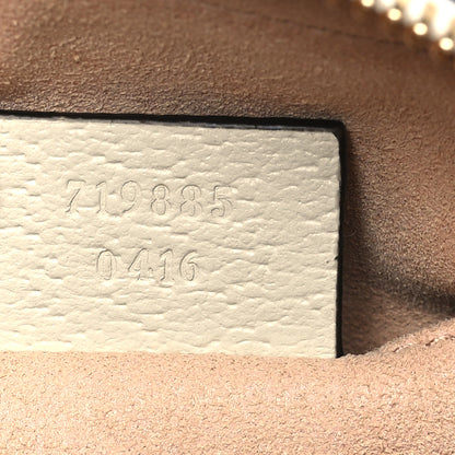 Gucci Textured Dollar Calfskin Web Mini Ophidia Shoulder Bag Mystic White 7 of 10