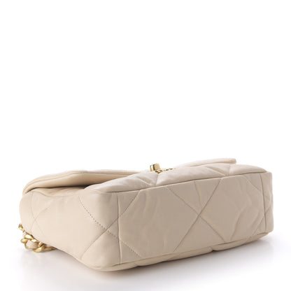 Chanel Lambskin Quilted Medium 19 Flap Light Beige 4 of 11