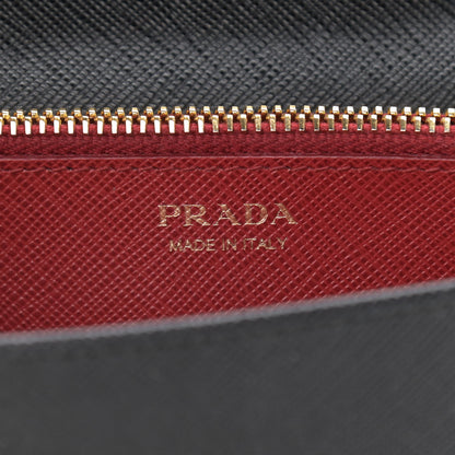 Prada Saffiano Bandoliera Flip Lock Chain Crossbody Bag Black 6 of 11