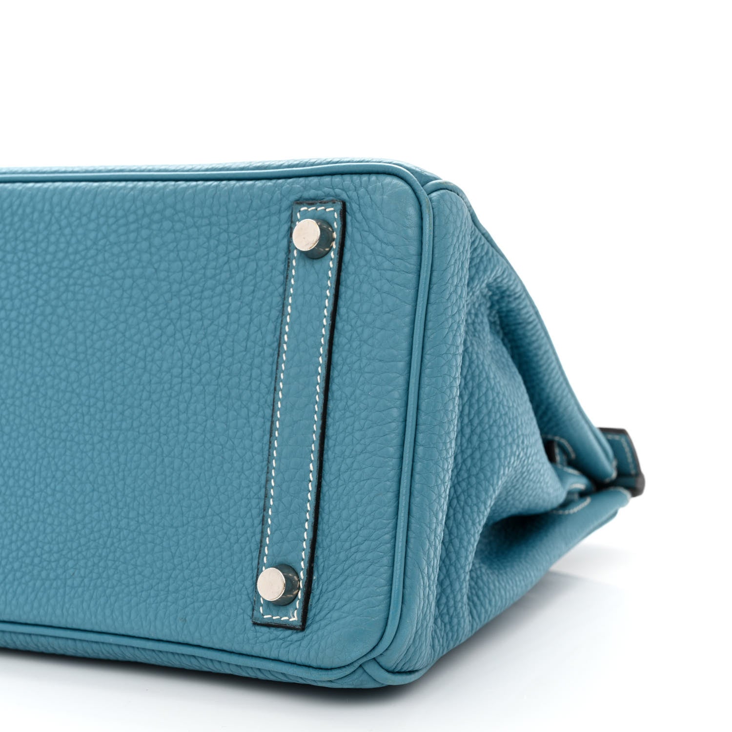 Hermes Taurillon Clemence Birkin 30 Blue Jean 10 of 14