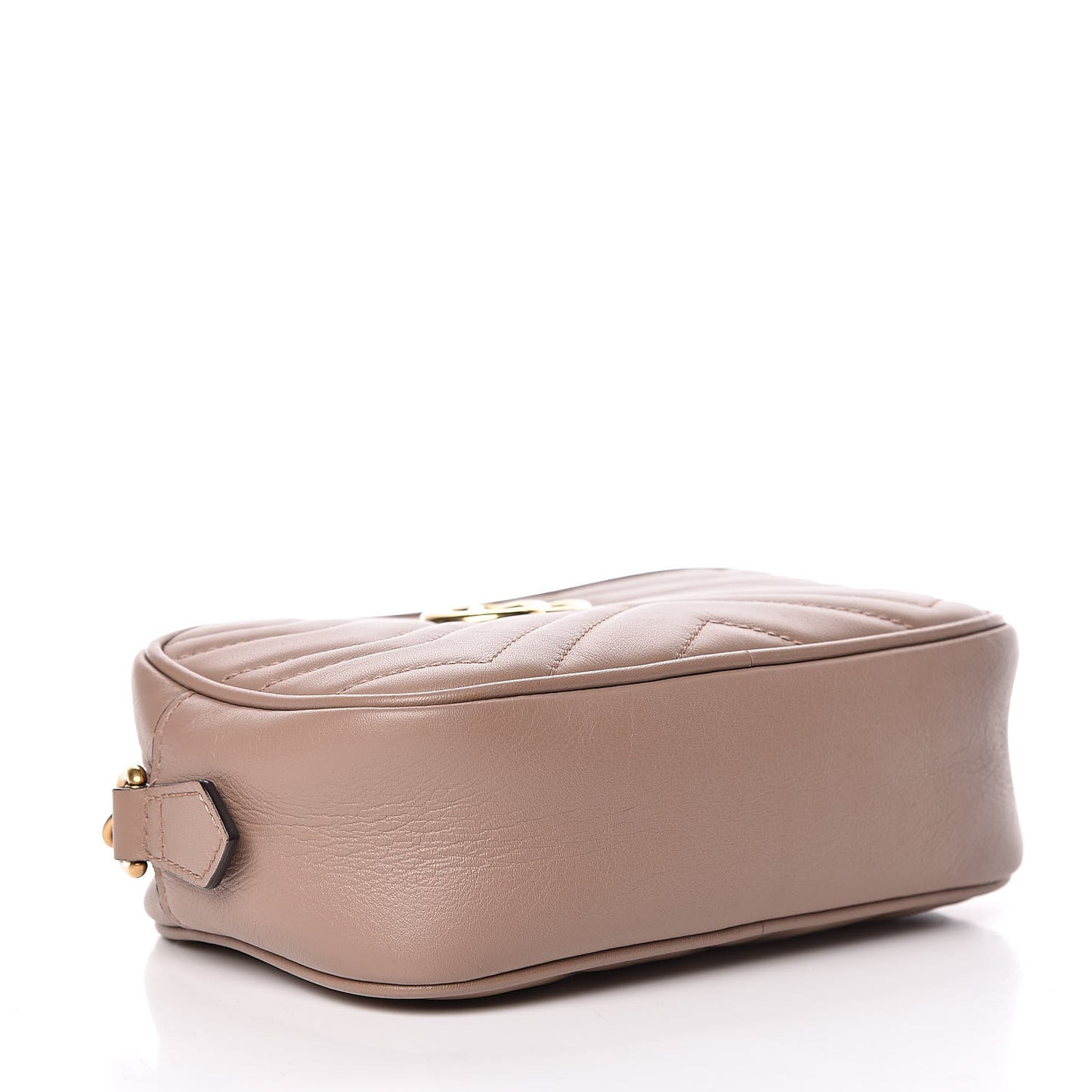 Calfskin Matelasse Mini GG Marmont Chain Shoulder Bag Nude