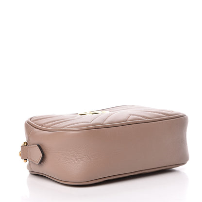 Gucci Calfskin Matelasse Mini GG Marmont Chain Shoulder Bag Nude 4 of 12
