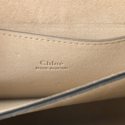 Chloe Suede Calfskin Small Faye Shoulder Bag Silver Blue 6 of 14