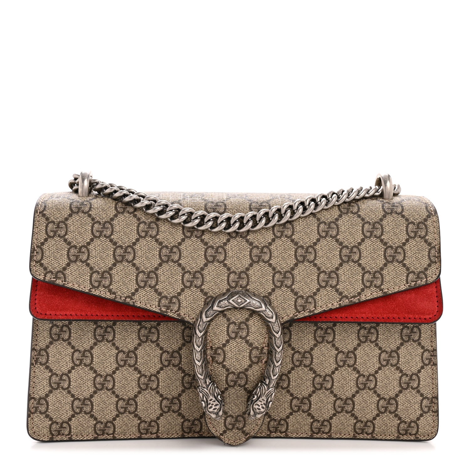 Gucci GG Supreme Monogram Small Dionysus Shoulder Bag Red 1 of 11