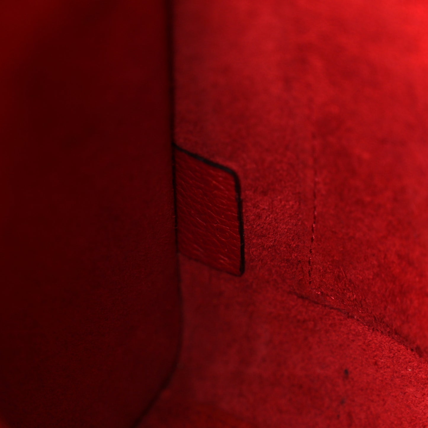 Drummed Calfskin Nano Luggage Vermillion