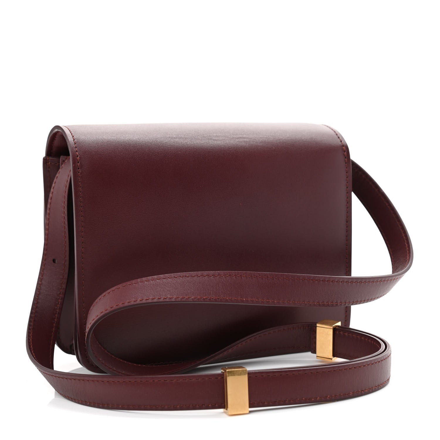 Celine Box Calfskin Small Classic Box Flap Bag Burgundy 3 of 11