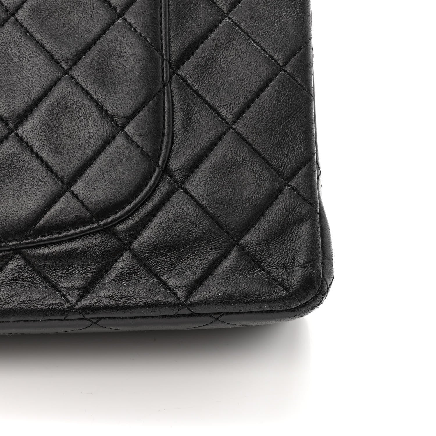 Chanel Lambskin Quilted Medium Double Flap Black 12 of 15