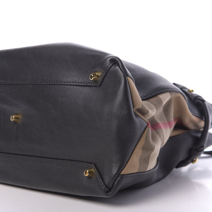 Burberry Smooth Calfskin Medium Banner Tote Black 7 of 9