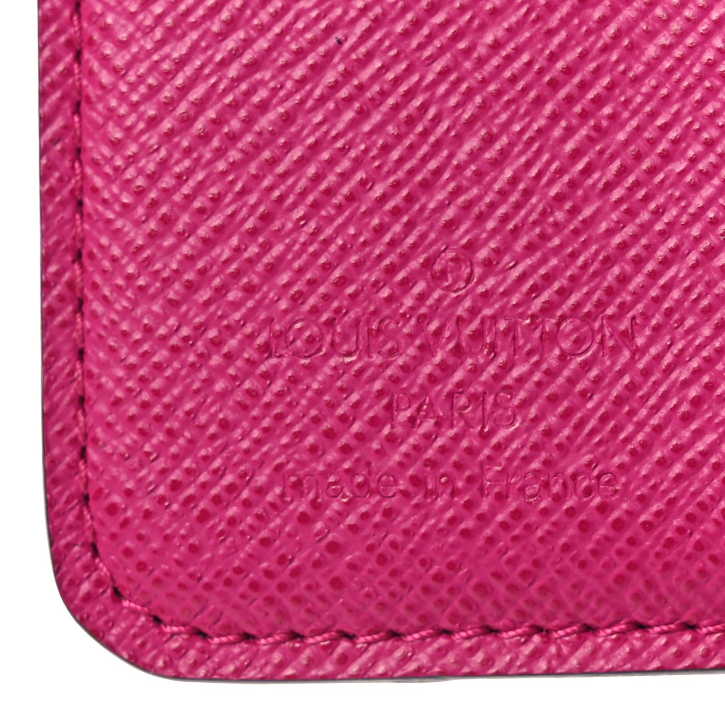 Monogram Perforated Compact Zipped Wallet Fuchsia