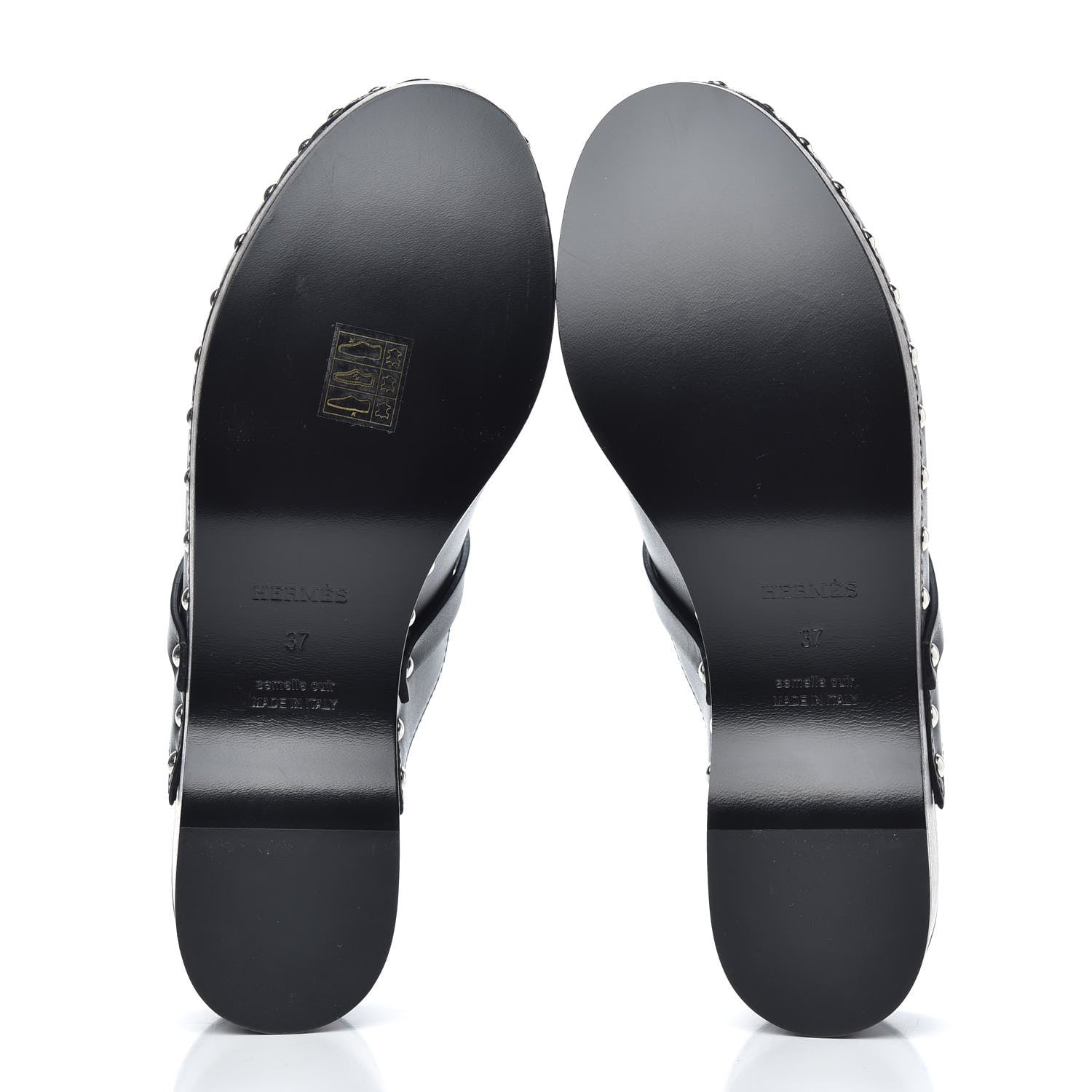 Hermes Calfskin Carlotta Mules 37 Black 5 of 8