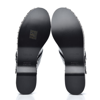 Hermes Calfskin Carlotta Mules 37 Black 5 of 8