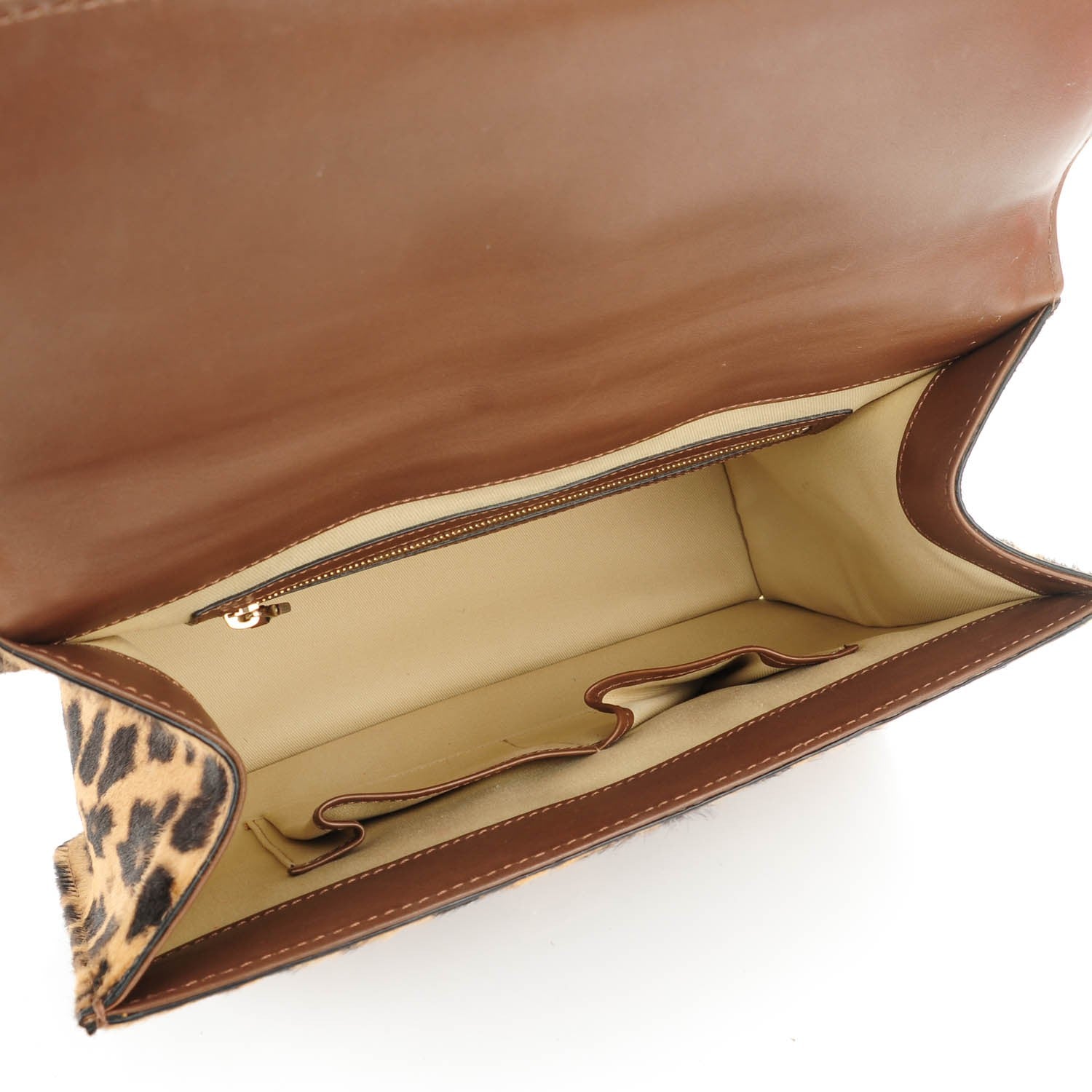 Valentino Garavani Calf Hair Leopard Print Large Glam Lock Rockstud Flap 5 of 9