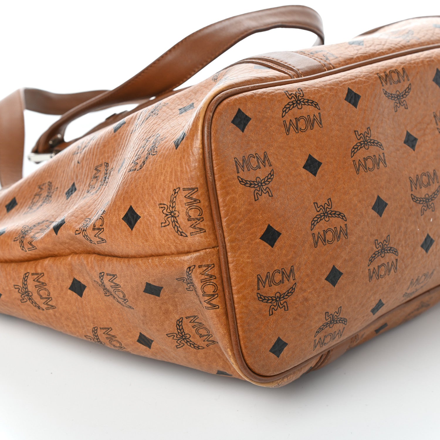 MCM Visetos Shopping Tote Cognac 10 of 10