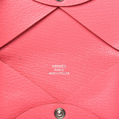 Hermes Chevre Mysore Calvi Card Case Rose Azalee 8 of 8