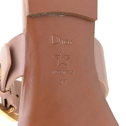 Christian Dior Calfskin D-Dior Slide Sandals 37 Rose De Vents 11 of 13