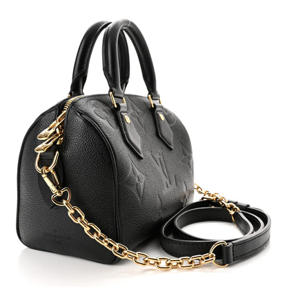 Louis Vuitton Empreinte Monogram Giant Speedy Bandouliere 20 Black 3 of 9