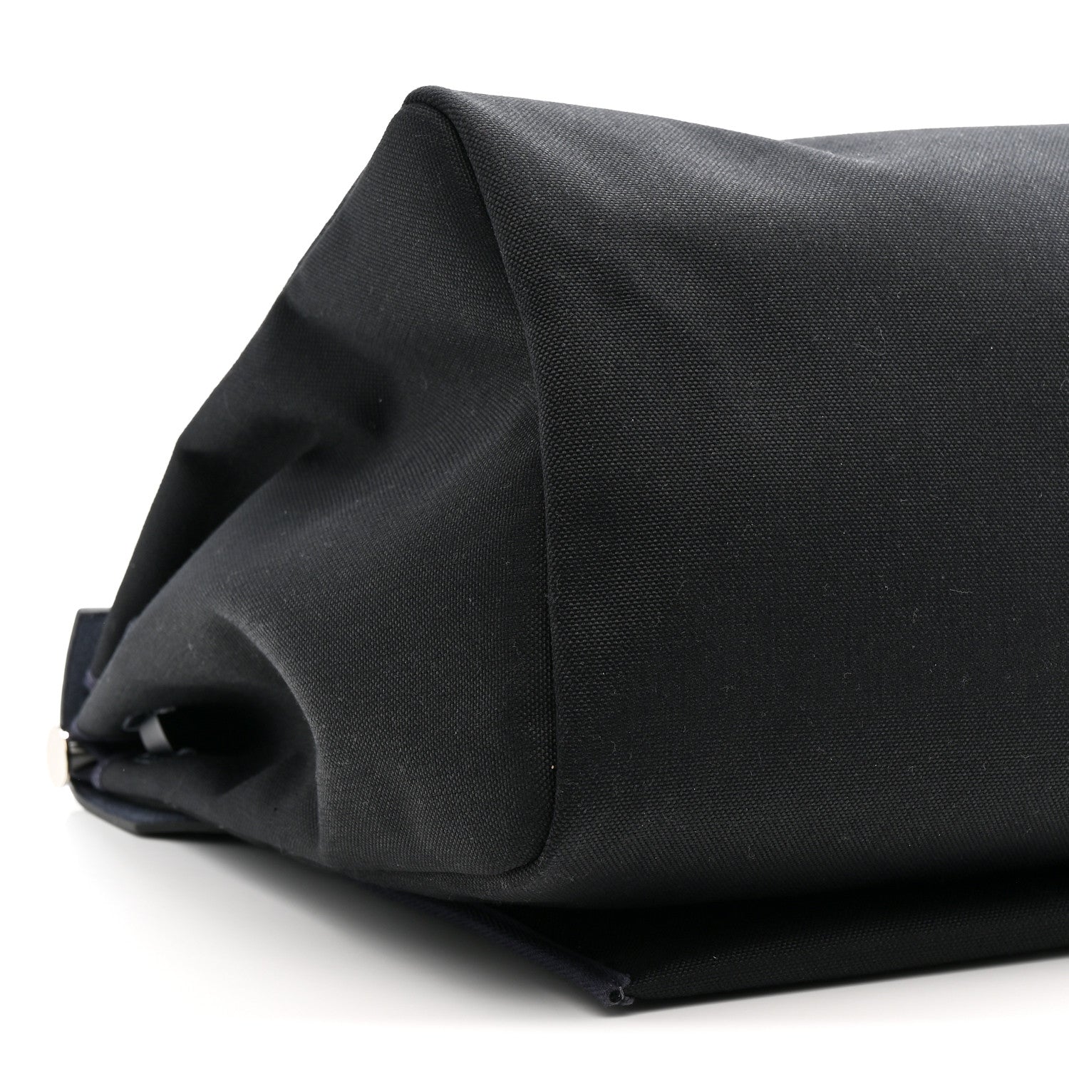Hermes Military Toile Vache Hunter Herbag Zip Retourne Cabine Bag Black Bleu Marine 10 of 12