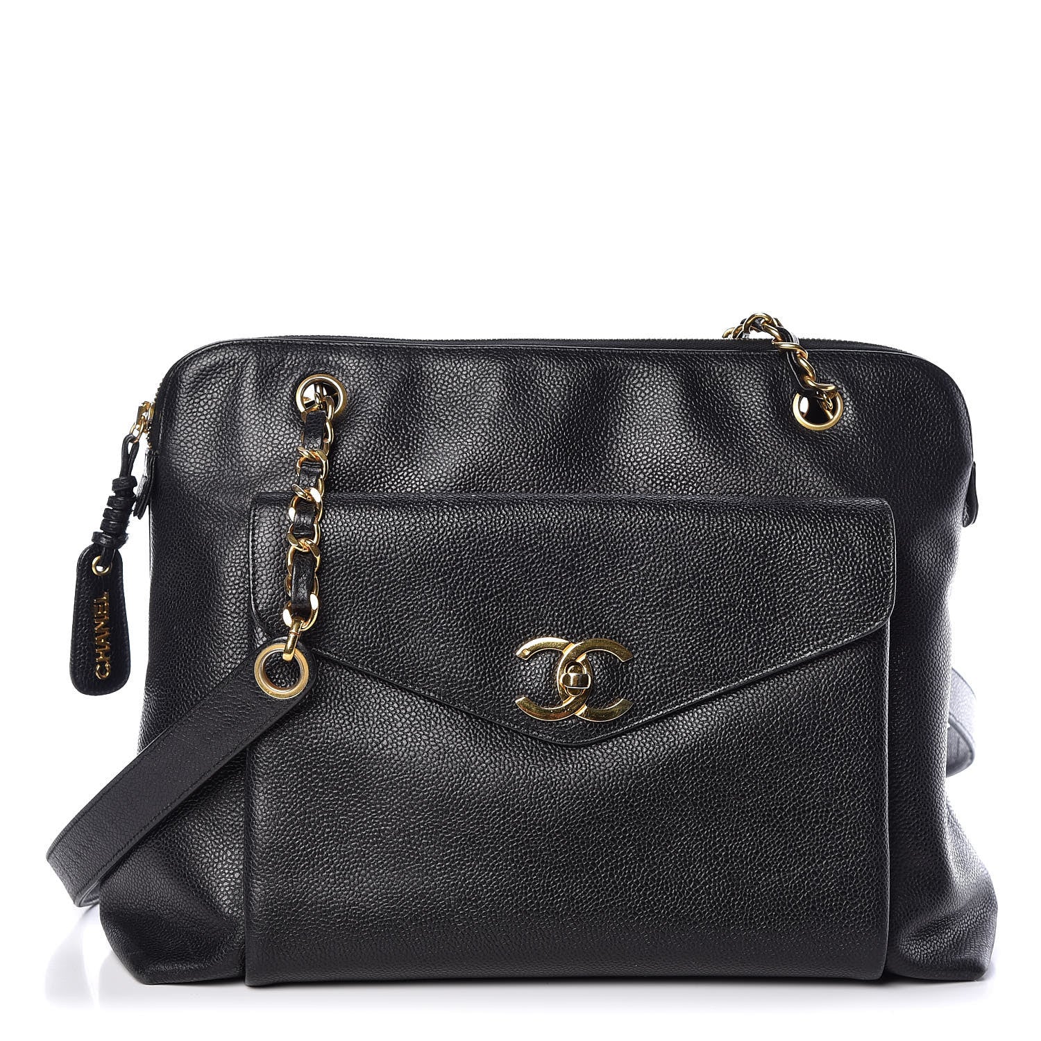 Chanel Caviar Flap Shoulder Bag Black 1 of 17