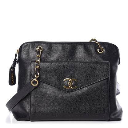 Chanel Caviar Flap Shoulder Bag Black 1 of 17
