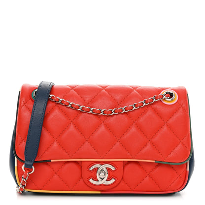 Chanel Lambskin Plexiglass Quilted Small Cuba Color Flap Red Multicolor 1 of 10