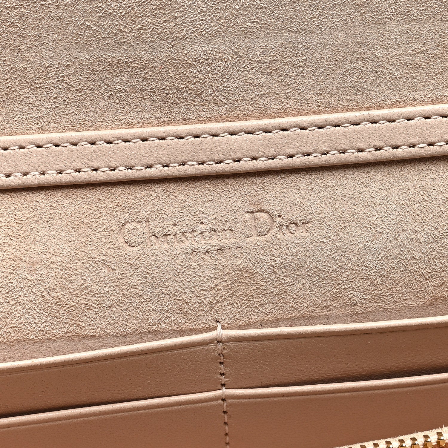 Christian Dior Grained Calfskin Diorama Wallet on Chain Pouch Rose Poudre 6 of 9