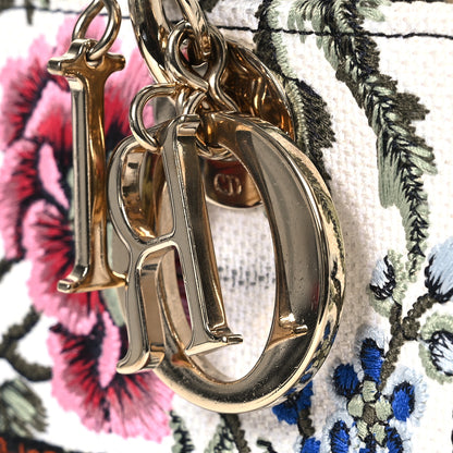 Christian Dior Canvas Embroidered Medium Lady D-Lite Ecru Multicolor 13 of 18