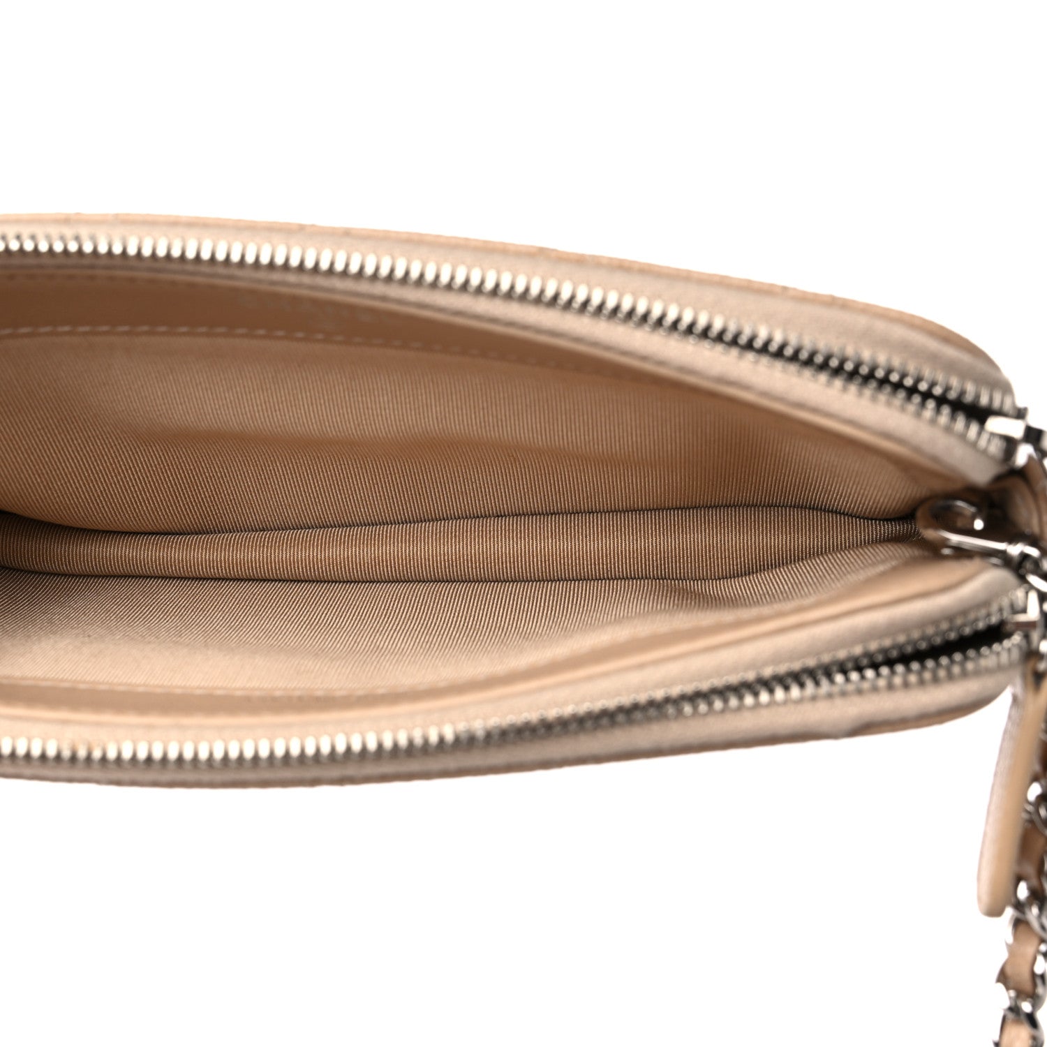 Chanel Caviar Quilted Small Clutch With Chain Beige 6 of 14