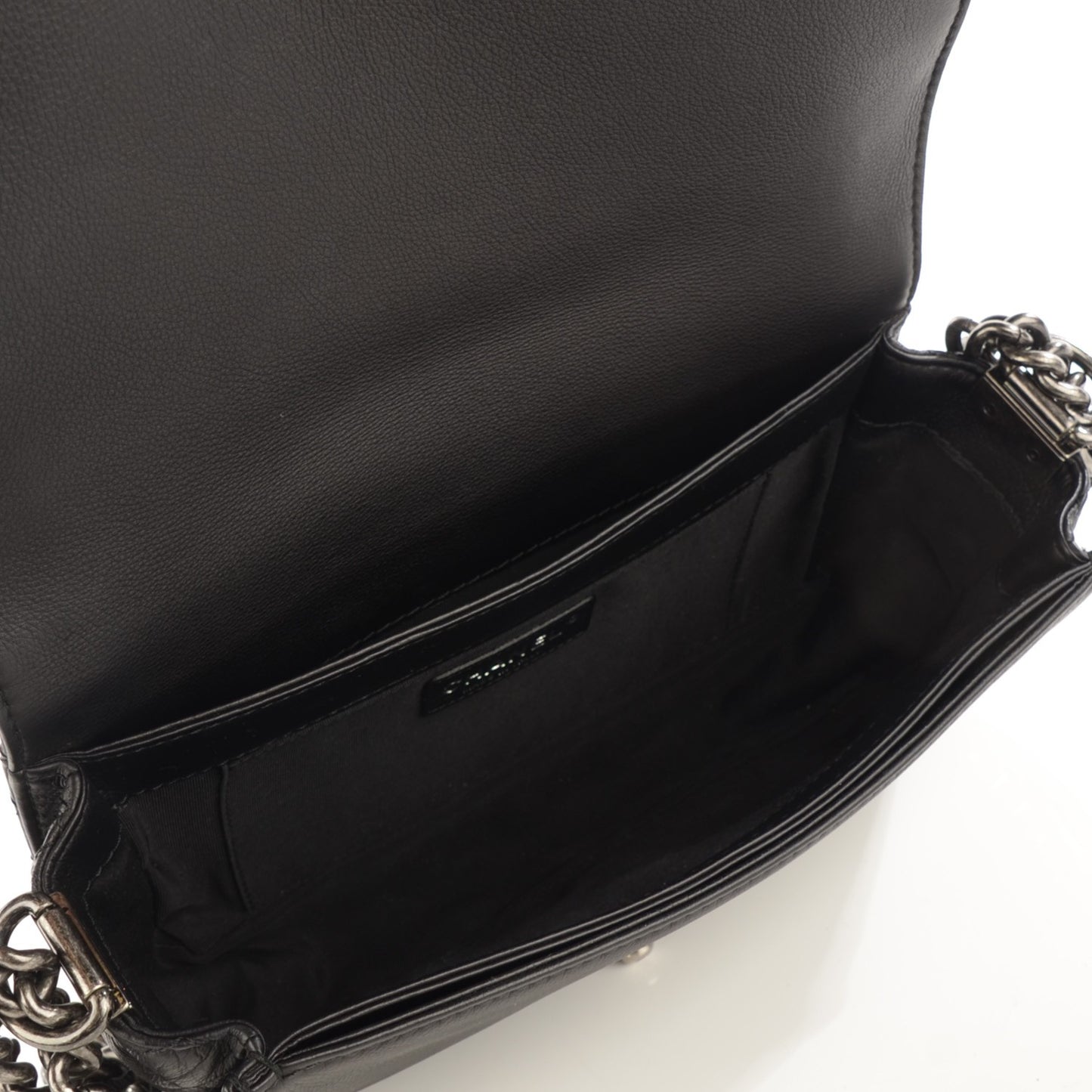 Calfskin Medium Boy Reverso Flap Black