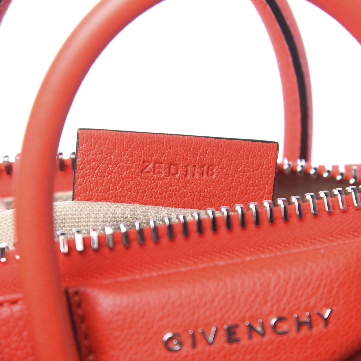 Sugar Goatskin Mini Antigona Medium Red