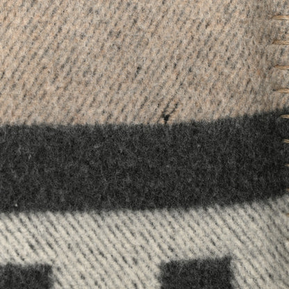 Hermes Wool Cashmere Avalon Bayadere Blanket Natural 2 of 7