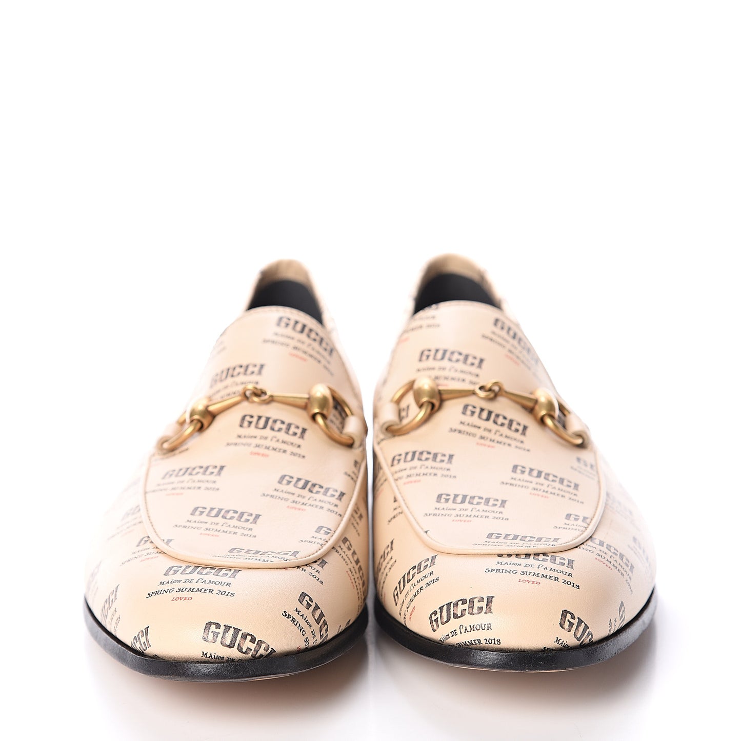 Calfskin Stamp Print Mens Brixton Horsebit Loafers 5.5 Soy
