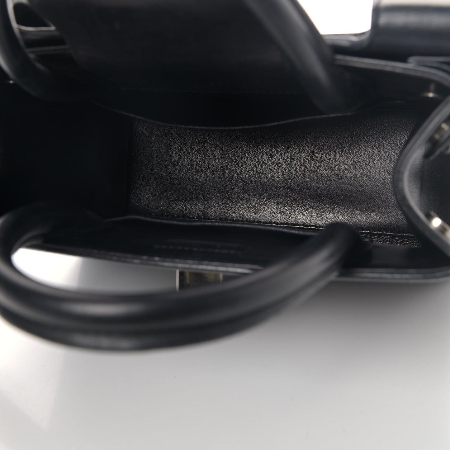 Grained Calfskin Mini Diorever Flap Black
